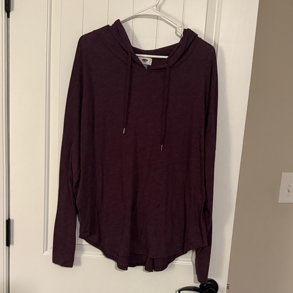 Women's Purple thin Hoodie Top
